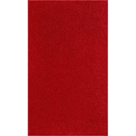 Bright House Solid Color Area Rugs Red - 6' x 9'