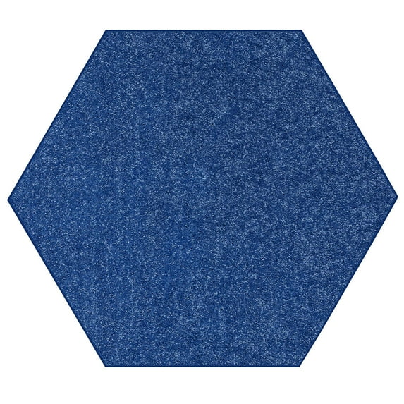 Bright House Solid Color Area Rugs Royal - 7' Hexagon
