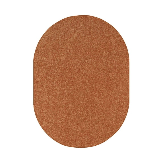 Bright House Solid Color Area Rugs Rust - 6' x 9' Oval
