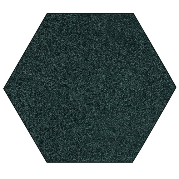Bright House Solid Color Hexagon Shape Area Rugs Forest Green - 4' Hexagon