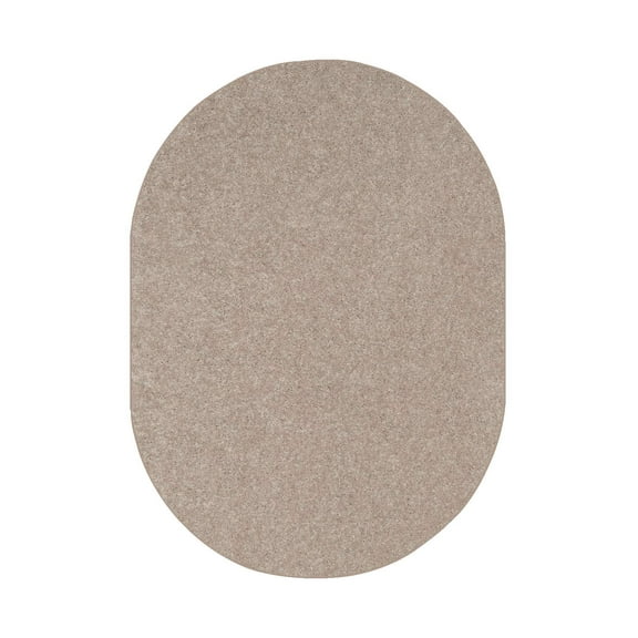 Bright House Solid Color Oval Shape Area Rugs Beige - 4' x 6' Oval
