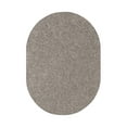 thumbnail image 1 of Bright House Solid Color Oval Shape Area Rugs Grey - 3' x 5' Oval, 1 of 4