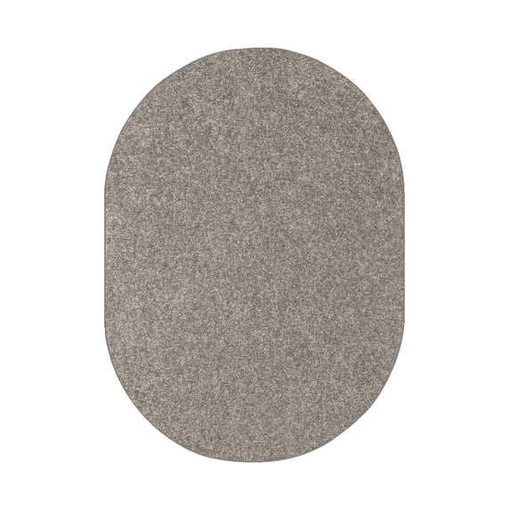 Bright House Solid Color Oval Shape Area Rugs Grey - 3' x 5' Oval