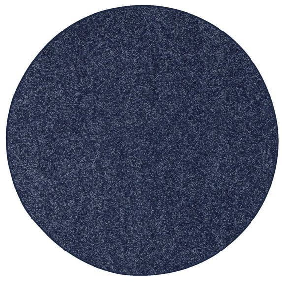 Bright House Solid Color Round Shape Area Rugs Petrol Blue - 18" x 18" Round (Set Of 6)