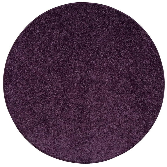Bright House Solid Color Round Shape Area Rugs Purple - 24" x 24" Round (Set Of 12)