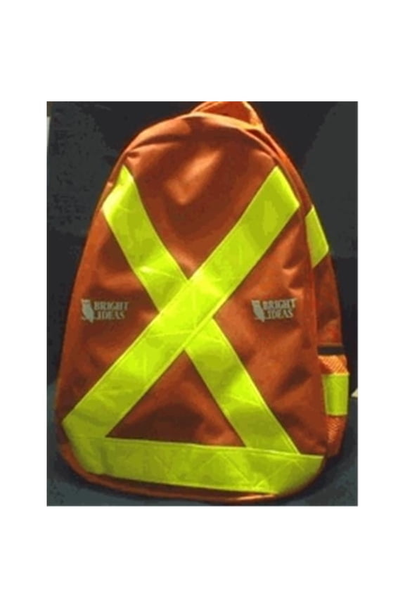Reflective Orange Backpack - Safety Vest Style