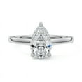 Bright Jewel 14K White Gold Over Anniversary Rings 1.90 Ct Pear Cut