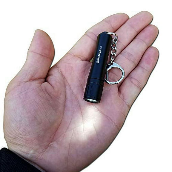 Bright Keychain flashlight K1,high bright 150 lumens,as small flashlight lantern camp lamp light,waterproof torch for EDC,reading,sleep,dog walking,camping,hiking (Black)