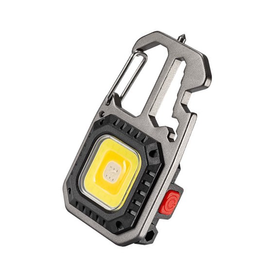 Bright LED Camping Flashlight Impermeable Keychain Hook ABS Texture Portable for Outdoor Emergencies