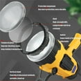 thumbnail image 1 of Bright LED Handheld Spotlight, 4400mAh Rechargeable Spotlight Waterproof Flashlight Searchlight for Boat Camping Country Farm, Yellow, 1 of 8