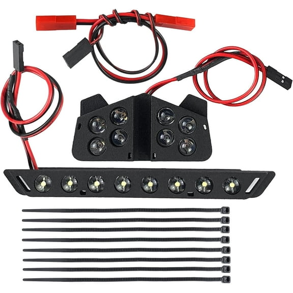 Bright LED Light Kit White Headlights & Red Taillights For 1/8 TRX Maxx Slash 6S RC Car Upgrade Parts Seamless Installation