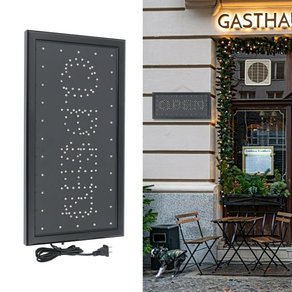 Bright LED Open/Closed Neon Store Sign, 3-8W Business Shop Bar Display ...