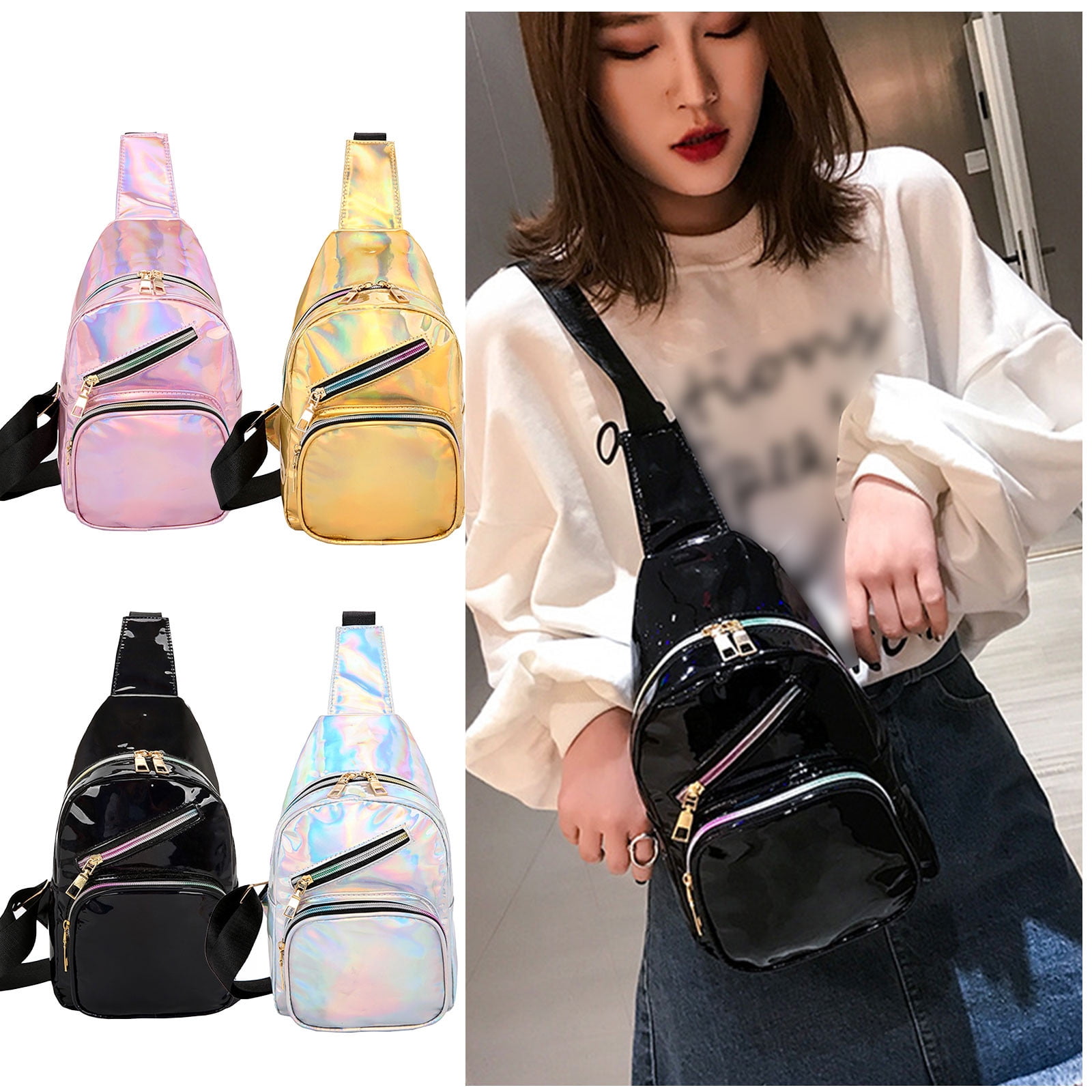 Kicoyuaz Rainbow LGBT Pride Sling Backpack - Multipurpose Chest Bag For Hiking, Travel, Daypack