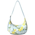 thumbnail image 1 of Bright Lemon and Flowers Shoulder Bag for Women, Lightweight Crossbody Hobo Purse, Retro Summer Fruit Tote Handbag, Water-Resistant with Spacious Design, 1 of 5