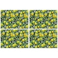 thumbnail image 1 of Bright Lemon Placemats, Set of 4, Flax Machine Washable Durable Linen Table Mats, Heat Resistant Wrinkle Free Place Mats for Dining Table, Tropical Summer Fruit Theme Perfect for Retro Dining Tables, 1 of 6