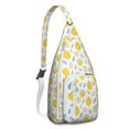 thumbnail image 1 of Bright Lemon Print Fanny Pack - Waterproof Waist Bag for Running, Hiking, Concerts, 1 of 4