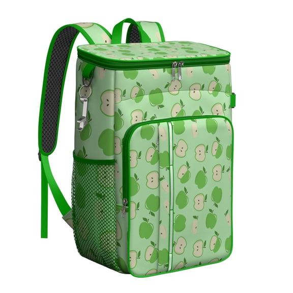 Bright Lemon Print Insulated Backpack Cooler, Leakproof Lunch Bag for Tropical Getaways and Road Trips