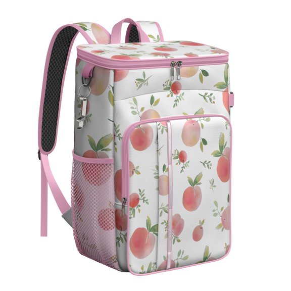 Bright Lemon Print Insulated Backpack Cooler, Leakproof Lunch Bag for Tropical Getaways and Road Trips