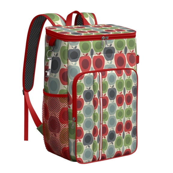 Bright Lemon Print Insulated Backpack Cooler, Leakproof Lunch Bag for Tropical Getaways and Road Trips