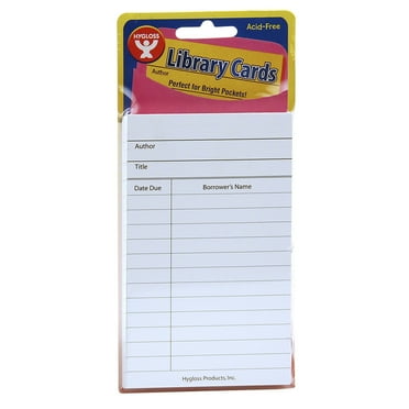 Bright Library Cards, White, Pack of 50 | Bundle of 2 Packs