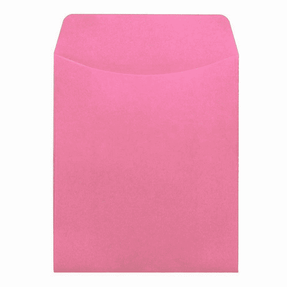 Bright Library Pockets - 3.5inx5in Electric Pink per 1 Pack of 5