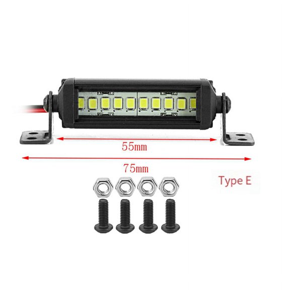Bright Light Bar 55mm for 1/10 RC Crawler Car Axial SCX10 90046 -4 CC01 D90 Redcat,1 x RC Upgrade Parts