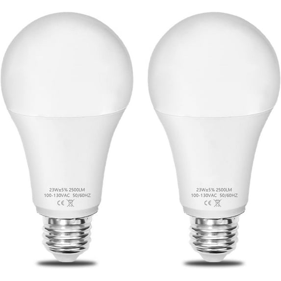 Bright Light Bulb,150w-200w Equivalent 2500LM E26 Led Bulb 23W Warm White 2700K A21 Led Light Bulb Non-Dimmable 2-Pack