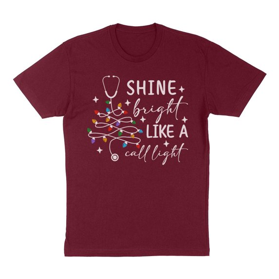 Bright Like a Call Light Shirt Unisex X-Large Maroon