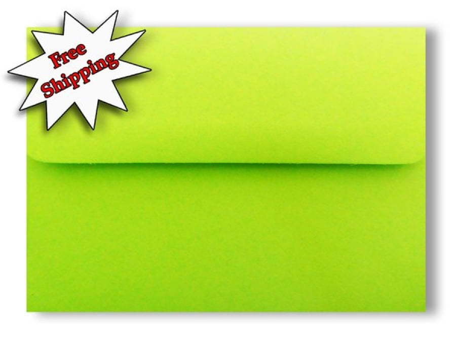 Bright Lime Green 25 Pack A2 Envelopes for 41/8 X 51/2 Enclosures