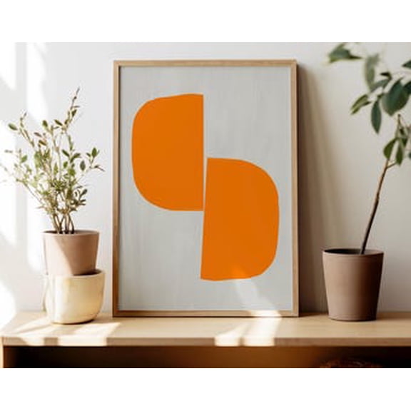Bright Mid Century Modern Poster, Poster Only