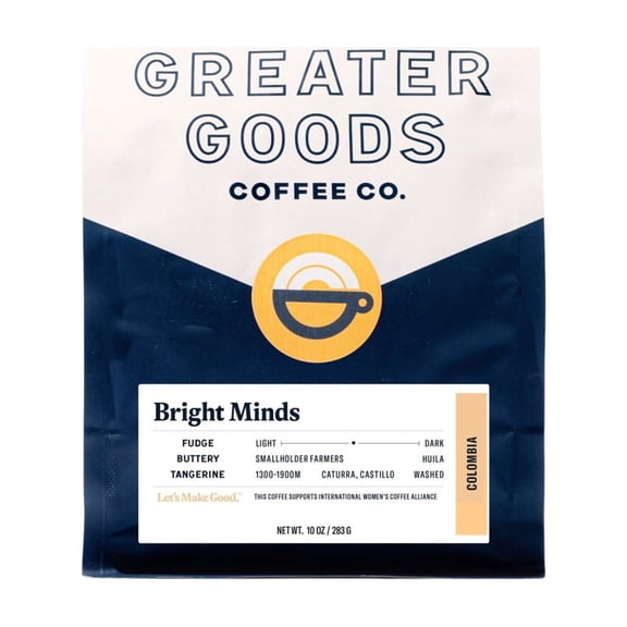 Bright Minds - Colombia - Roasted by Greater Goods Coffee Co. - Freshly Ground Coffee - 2lb Bag