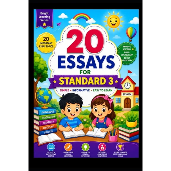 Bright Minds Learning 20 Essays for Standard 3: Simple - Informative - Easy to Learn, Book 2, (Paperback)