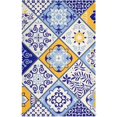 thumbnail image 1 of Bright Modern Geometric Tea Towels Set of 1 Flower Mexico Ethnic Kitchen Dish Cloth with Hanging Loop, 18"x28"Lint-Free Absorbent Towel for Kitchen Drying Wiping and Cleaning, 1 of 6