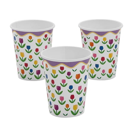 Bright Mother’s Day Colored Roses Paper Cups - 8 Ct.