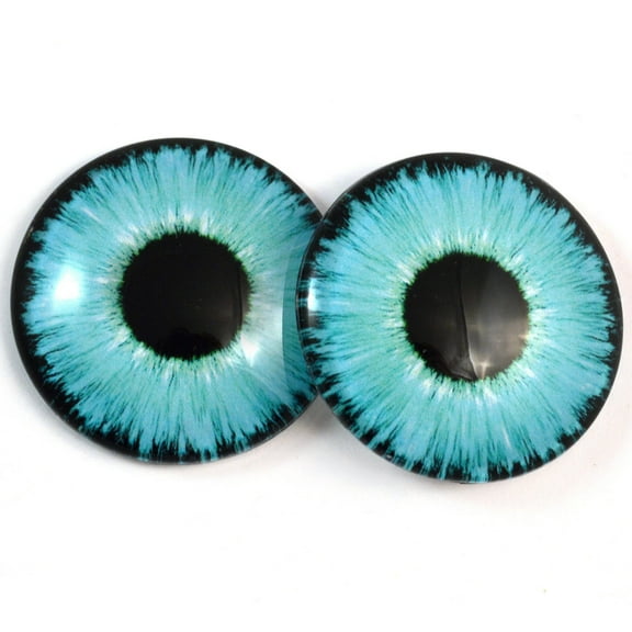 Bright Neon Blue Enchanted Glass Eyes