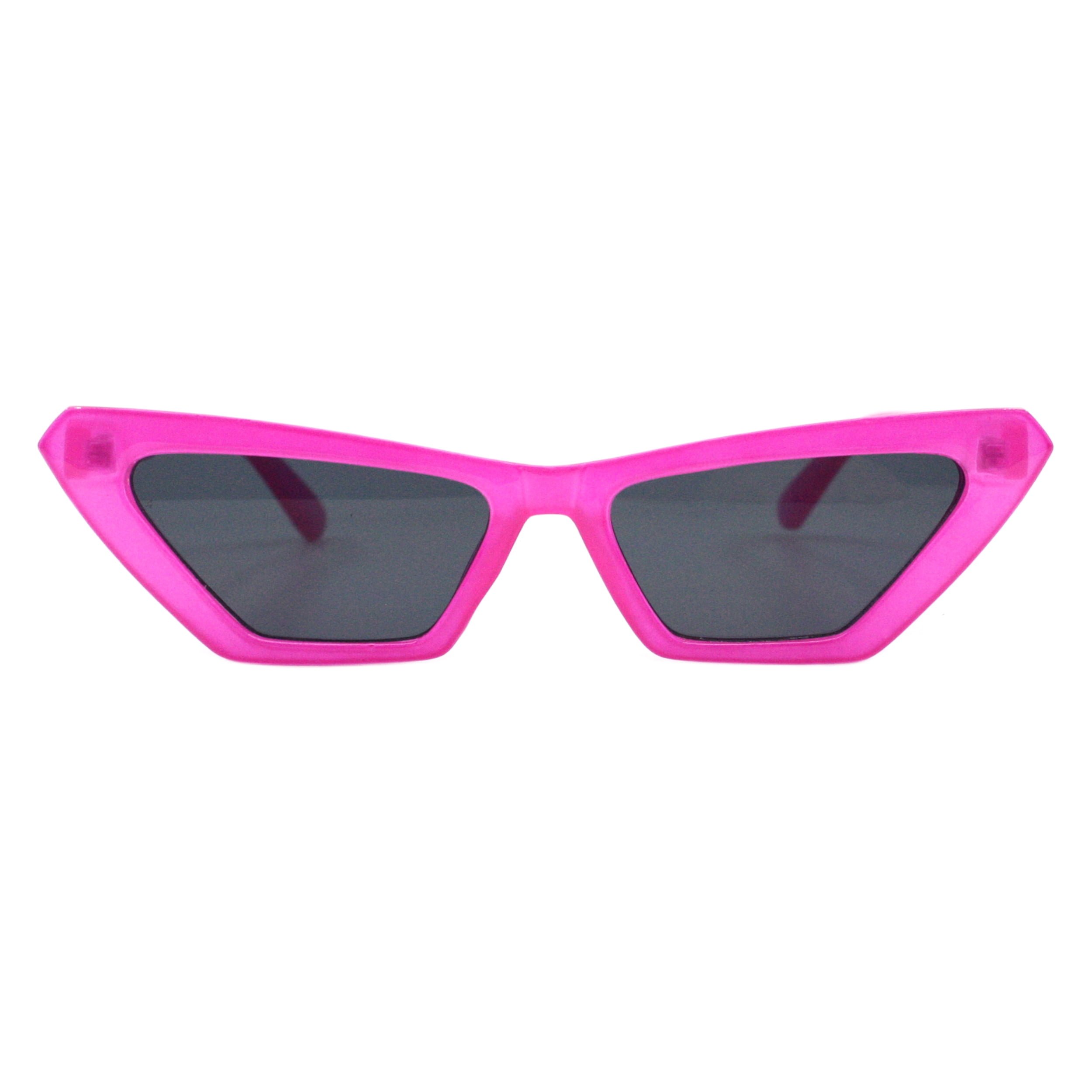 Bright Neon Colorful Sunglasses Geometric Trapezoid Shape UV  display picture 1