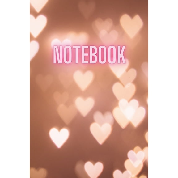 Bright Neon Heart Notebook, (Paperback)