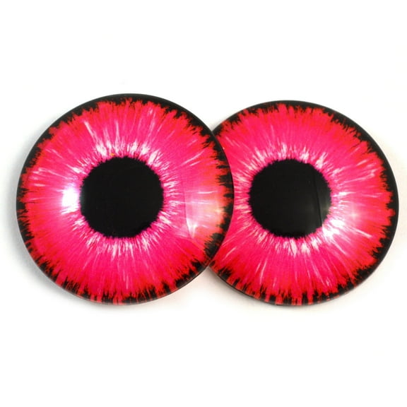 Bright Neon Pink Glass Eyes