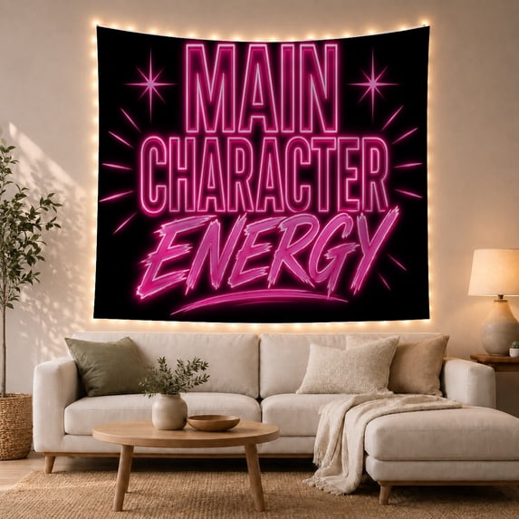 Bright Neon Pink With Luminous Glow Highlights, Mystical Fantasy for Space Lovers, Galaxy Room Decor, Housewarming Gift, Tapestry Wall Hanging for Bedroom and Dorm
