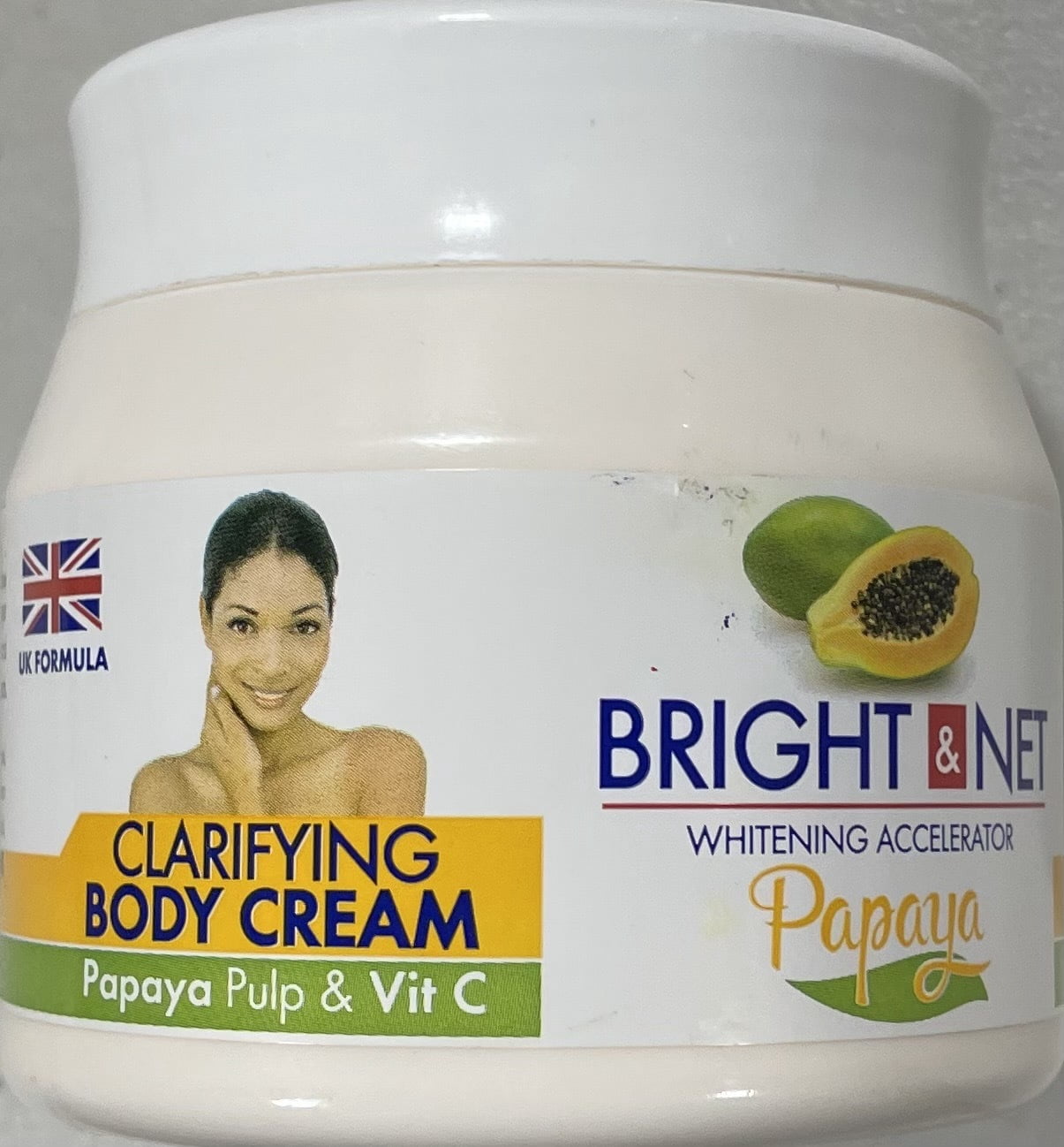 Bright &amp; Net Papaya Cream Jar w/ Papaya Pulp &amp; Vit. C 300ml