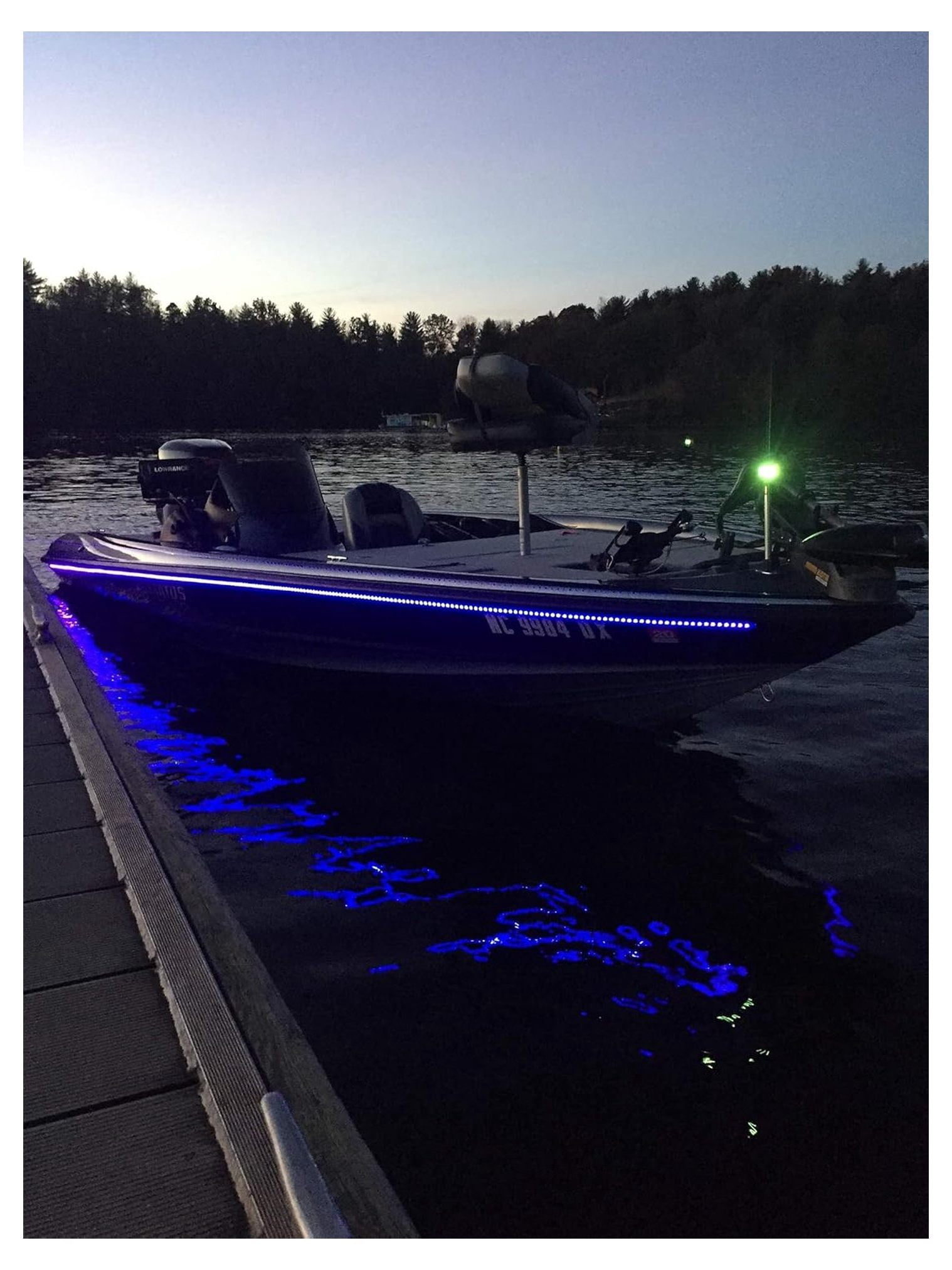 20 Ft UV / Green LED Strip Light - Waterproof Blacklight For Night Fishing & Boats