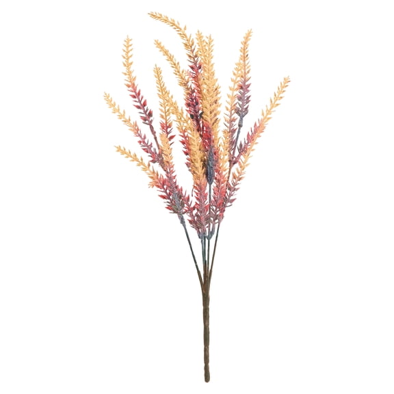Bright Orange Artificial Lavender Bouquets, Cosmug 1Pc 5-Fork Flowered Stems, Cheerful and Full, for Wedding, Table Decor, Patio and Home Display (Orange)