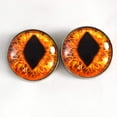 thumbnail image 1 of Bright Orange Cat Dragon Sew-On Button Glass Eyes, 1 of 4