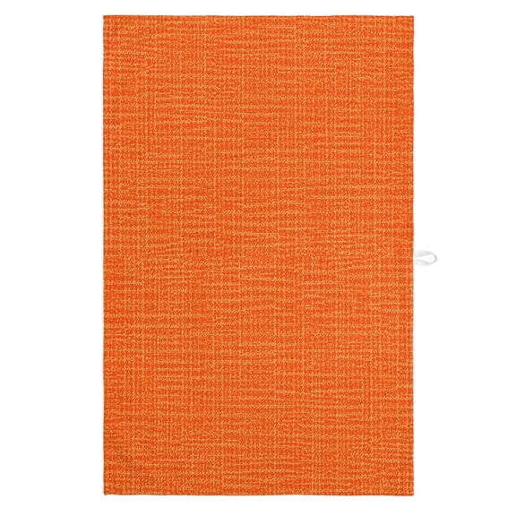 Bright Orange Kitchen Towels Dish Towel Pack of 1 Rustic Minimalist Solid Color Woven Fabric Texture Soft Dish Cloth Set Absorbent Dishcloth for Drying Dishes, Hand Towels 18 x 28 Inches