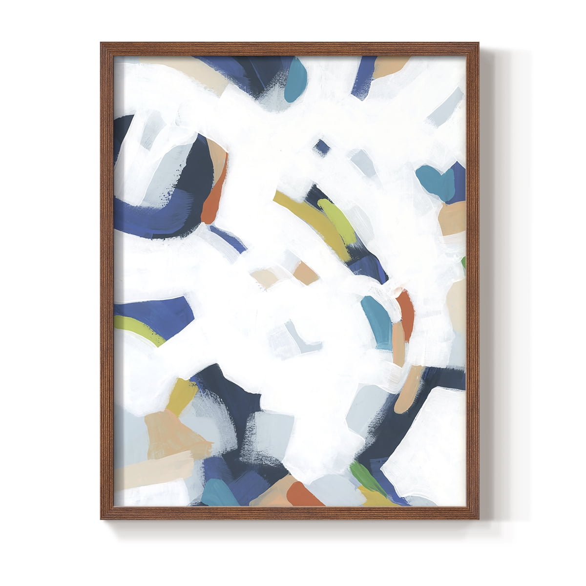Bright Orbit I Framed Print in Brown Solid Wood Framed Print No Nail Hanging