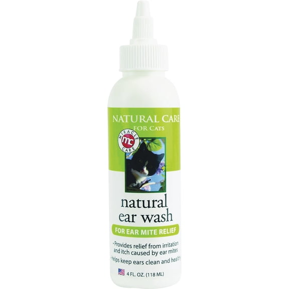 Bright Pet Miracle Care Natural Ear Wash for Cats - Pack of 4
