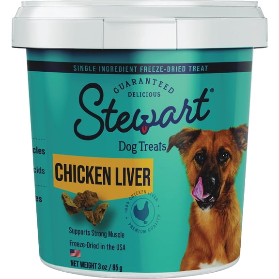 Bright Pet Stewart Chicken Liver Dog Treats - Pack of 6