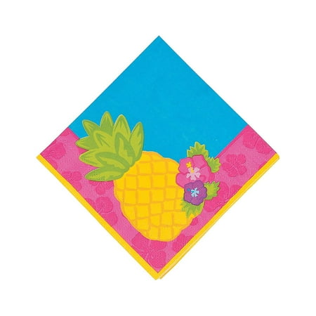 Bright Pineapple Bev Napkins (16Pc) - Party Supplies - 16 Pieces