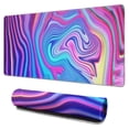 thumbnail image 1 of Bright Pink Blue Lines&nbsp;mouse Padswaterproof,rubber+multispandexwashable Line Theme MousepadDesk Pad for Office Home Game 31.5x15.7inches, 1 of 7