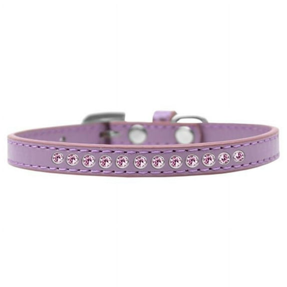 Bright Pink Crystal Puppy Collar, Lavender - Size 8